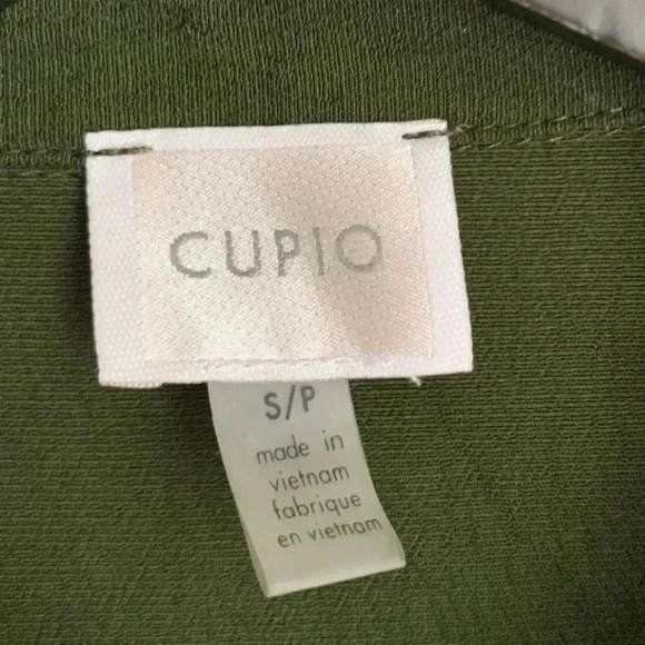 Cupio Women's Green Tunic Top Size Small Olive Green Long Sleeve - Picture 3 of 7